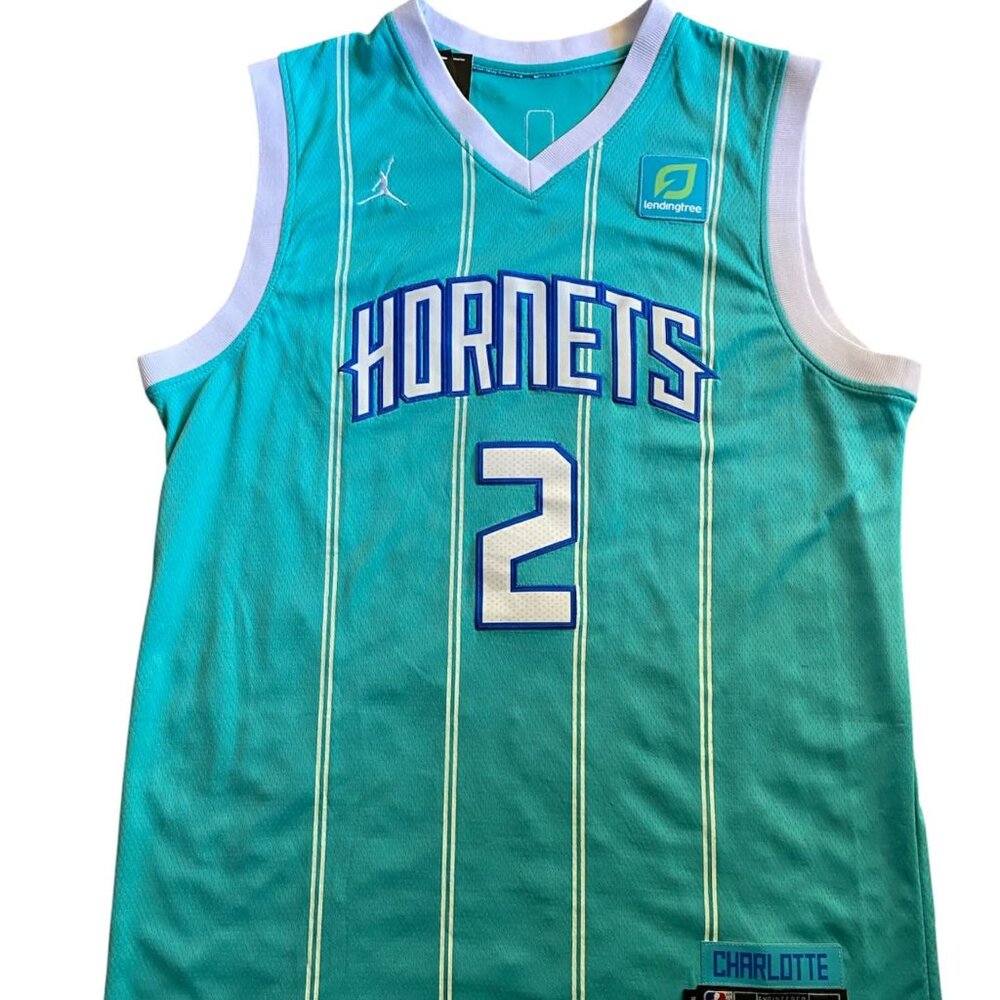 Charlotte Hornets Jersey Mens 52 Teal NBA Nike Jordan Swingman LaMelo Ball